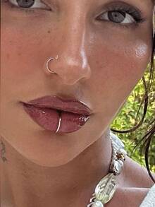 DAILI 10 piezas/set Aro para la nariz con diseño de diamante de imitación - Plateado - Ver 10