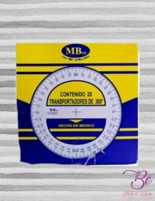 Set de 12 transportadores 360 grados escolares herramienta para medir ángulos papelería matemática dibujos escolares resistente transparente - Transparente - Ver 4