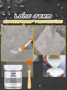 JAYSUING 100g/300g; Transparent Waterproof Adhesive; Waterproof Coating For Exterior Window Sills; Waterproof Leak-Stopping Adhesive; Crack Repair For Outdoor Use; Leak Repair For Bathrooms; Leak-Stopping And Penetrating Agent