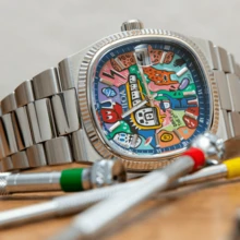 1pc CILOA Men's Highly Attractively Cartoon Design Large Dial Waterproof Quartz Watch, Everyday Wear - Silver - View 7