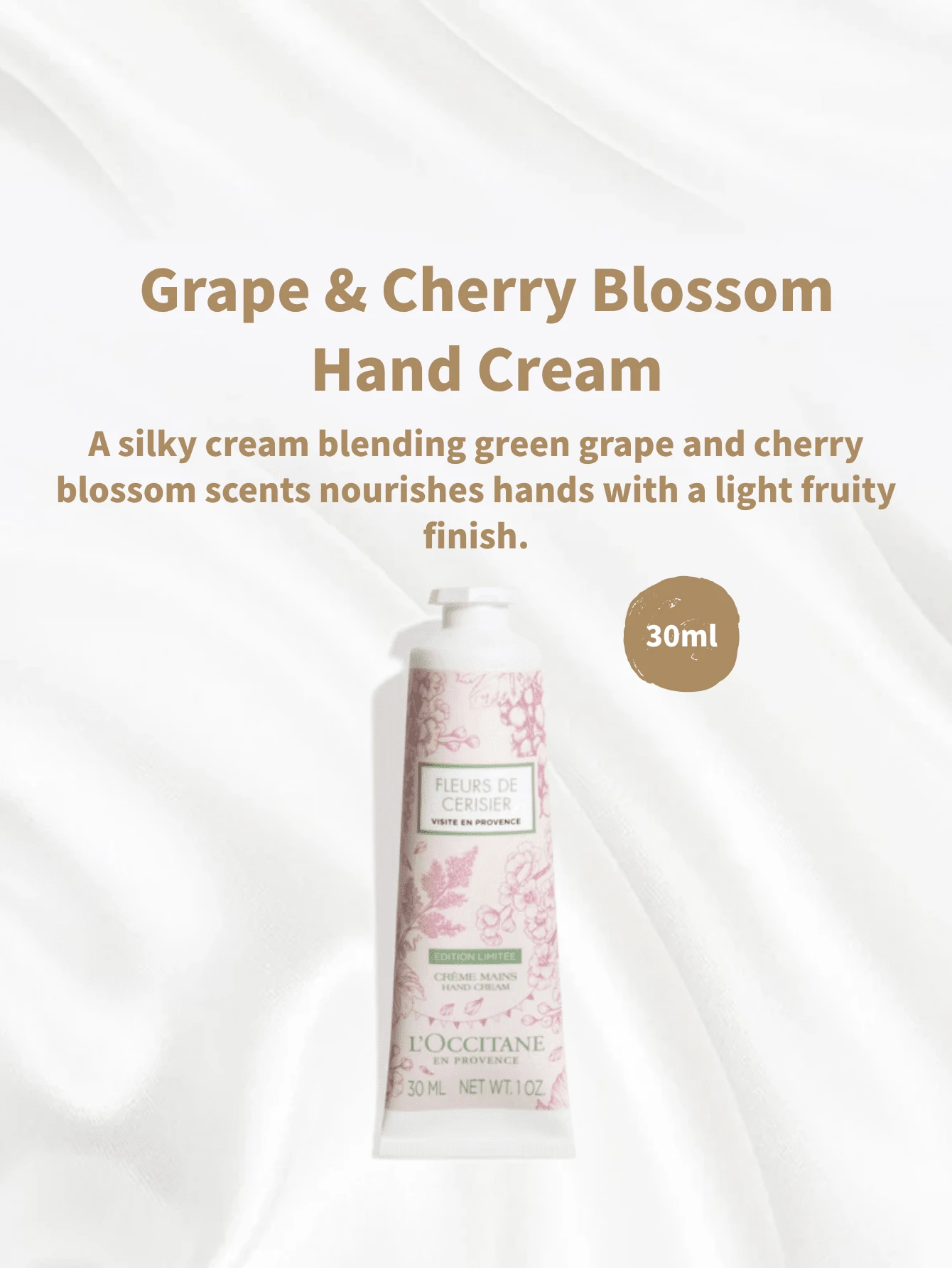 L'OCCITANE Shea Butter Hand Cream 30ml +L'OCCITANE Almond Delicious Hands 30ml + L'OCCITANE Rose Hand Cream 30ml +L'OCCITANE Neroli & Orchidee Perfumed Hand Cream 30ml +L'OCCITANE Grape & Cherry Blossom Hand Cream 30ml +L'OCCITANE Cherry Blossom Hand Cream 30ml - Blue Tsukeiro*1 - View 1