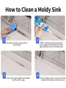 1pc Anti-Mold Cleaning Gel (Approx. 4.06 Oz), For Removing Mold And Mildew From Kitchen, Bathroom, Refrigerator Seals, Washing Machine, Countertops, Walls, Etc.