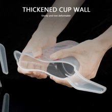 3 件塑料量杯套装，1/2/4 杯容量，可堆叠液体量杯，带毫升和盎司标记，非常适合烘焙和烹饪（3 件红线）