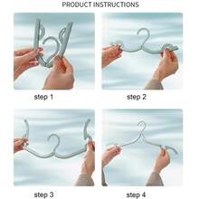 8个可折叠衣架 - 超便携旅行衣架，可悬挂内衣和袜子，节省空间的折叠晾衣架，可扩展的洗衣收纳架，适用于宿舍和家庭，轻便耐用的衣架系统，紧凑的衣柜解决方案，适合忙碌的生活方式，是小型公寓、旅行、办公室和酒店住宿的理想之选，防滑手柄，易于组装，保持衣柜整洁有序。 - 彩色 - 查看 8