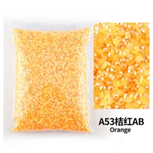 散装批发 2-6 毫米果冻 AB 树脂非热修复水钻 平底塑料水晶 闪粉 大包装宝石 - 彩色 - 查看 52