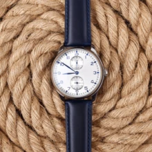 Local Delivery- Christmas Gift Quick Release Leather Watch Bands Genuine Watch Straps For Men Women Top Grain Leather Watch Strap, White Elephant Gifts, Stocking Stuffers For Men, Father's Day Gifts - 藍色和黑色 - 查看 5