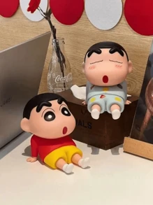 Crayon Shin-Chan Anime Figure Phone Holder, Kawaii Desktop Ornaments, Multi-Functional Lazy Phone Stand, Perfect For Home Office Decor, Ideal Gift For Anime Fans, Kids, Teens, Great For Christmas, New Year, Birthday, Party Favors