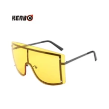 Kenbo Fashion Oversized Square Sunglasses Women Retro Gradient Big Frame Sun Glasses Female One Piece Gafas Shade Clear Lens - C7_black - View 1