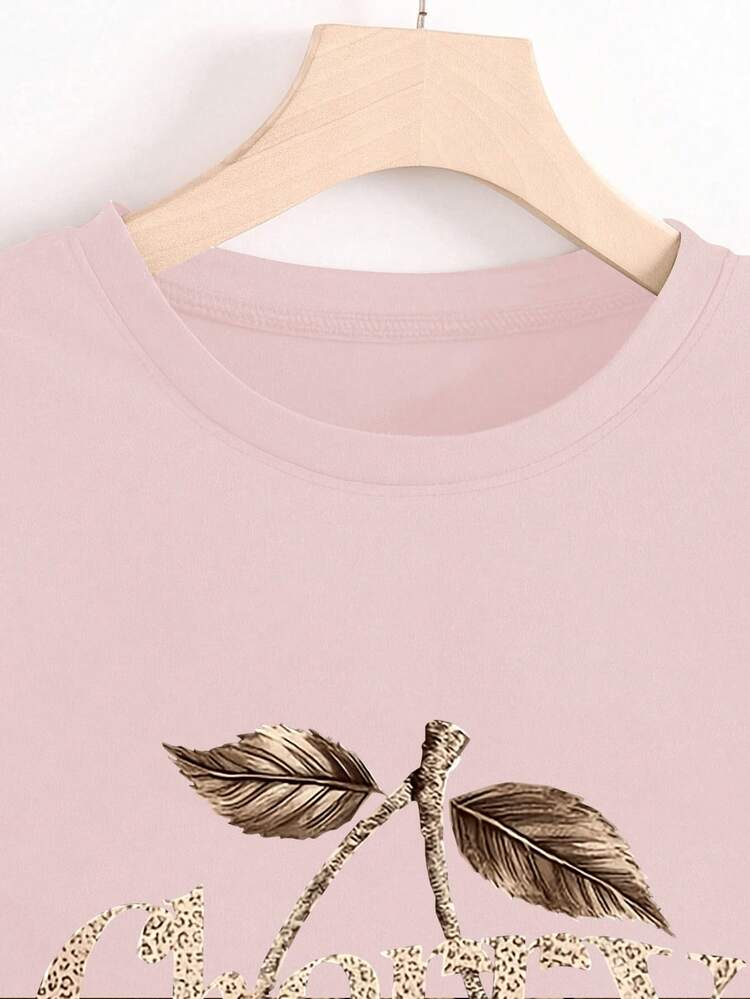 PLAYERA DE DAMA OVERSIZE CHERRY TIGE PARA CASUAL O GYM - Rosa Pálido - Añade 3