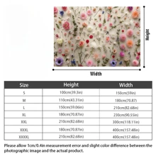 1pc Multicolor Flower 2D Flat Background Flag Wall, Polyester Fiber, Multiple Sizes, Suitable For Home, Yard Decoration Background, Birthday Party, Anniversary And Home Decoration And Party Photo Background