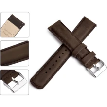 Local Delivery- Christmas Gift Quick Release Leather Watch Bands Genuine Watch Straps For Men Women Top Grain Leather Watch Strap, White Elephant Gifts, Stocking Stuffers For Men, Father's Day Gifts - Dark Coffee & Khaki & Black - 查看 2