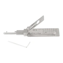 1 pieza Herramienta de acceso de emergencia 2 en 1 SS001 Pro, herramienta de cerrajería civil, portátil, de alta precisión