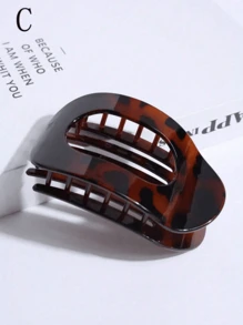 1/3 New Leopard Flat Round Hair Clips, Valentine's Day Halloween Women's Special, Large Alligator Clips, Simple Party Fashion Hair Accessories