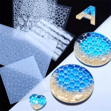 Water Ripple Effect For Resin Molds, DIY Silicone Epoxy Casting Thin Flexible SoftSmooth Sea Ocean Ornament Handmade Art Craft Jewelry Pendant Keychain NecklaceEarring Holiday Home Decoration - Multicolor - View 1