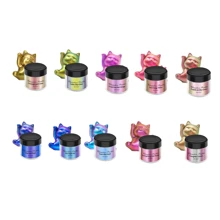 1 Set mit 10 Farben Spiegel Chamäleon Glanzpulver, 3g/Flasche, DIY Schmuckmalerei & Färbematerial, geeignet für Epoxidharz Walzenfärbung, verbessertes Chamäleon Pulver