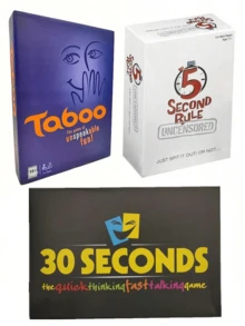 30秒遊戲與5秒規則派對桌遊卡牌猜謎遊戲，標準禁忌遊戲，難以言表的趣味桌遊，成人派對家庭聚會遊戲卡，多人桌遊派對用品 - 彩色 - 查看 1