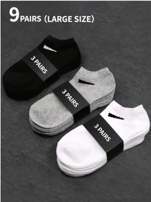 15/10/9/1 pares de calcetines unisex, calcetines deportivos, calcetines de moda, calcetines tobilleros blancos/negros/grises, colores lisos y estilo sencillo, aptos para uso casual diario