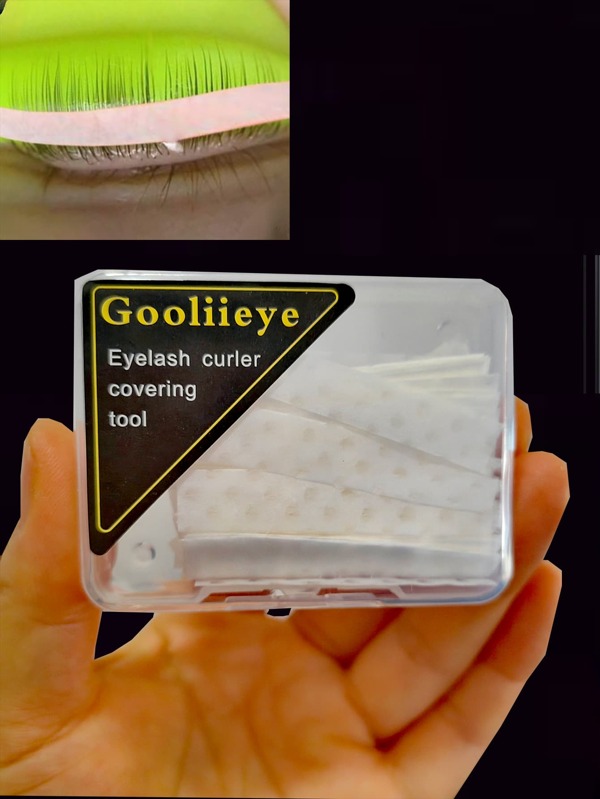 1 Box Of Approx. 500pcs/Box Eyelash Extension Glue Covered Pads, Keratin Eyelash Lifting Thin Film Pad Strips, Eyelash Curling & Fixing Lashes