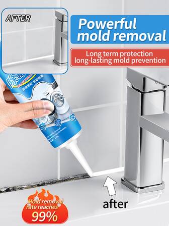 1pc Anti-Mold Cleaning Gel (Approx. 4.06 Oz), For Removing Mold And Mildew From Kitchen, Bathroom, Refrigerator Seals, Washing Machine, Countertops, Walls, Etc.