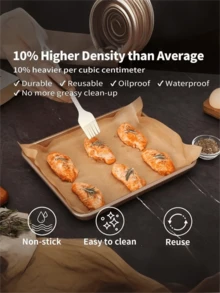 50/100/200 张优质羊皮纸 - 用于烘焙、烹饪、烧烤、空气炸锅和蒸煮 - 不粘，硅油涂层 - 厨房配件和家庭厨房用品返校