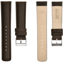 Local Delivery- Christmas Gift Quick Release Leather Watch Bands Genuine Watch Straps For Men Women Top Grain Leather Watch Strap, White Elephant Gifts, Stocking Stuffers For Men, Father's Day Gifts - Dark Coffee & Khaki & Black - 查看 3