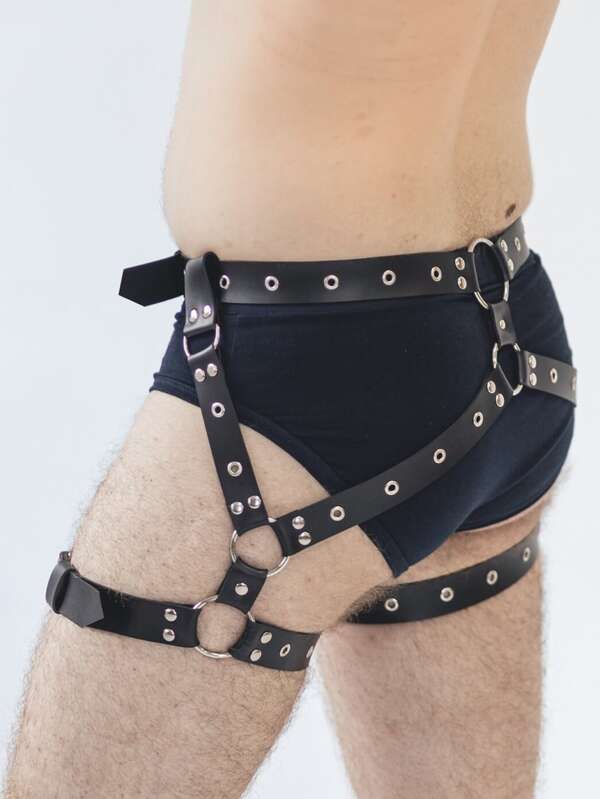 Herren Sexy Harness Gürtel, Herren PU Leder Harness Gürtel, gestreifter Herren Harness, Schwulen Herren Harness Gürtel, Geschenk zum Valentinstag, Herren Sexy Wäsche Accessoire