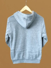Women's Sweatshirt Simple Casual Party Pocket Zipper Drawstring - Bạc - Xem 2
