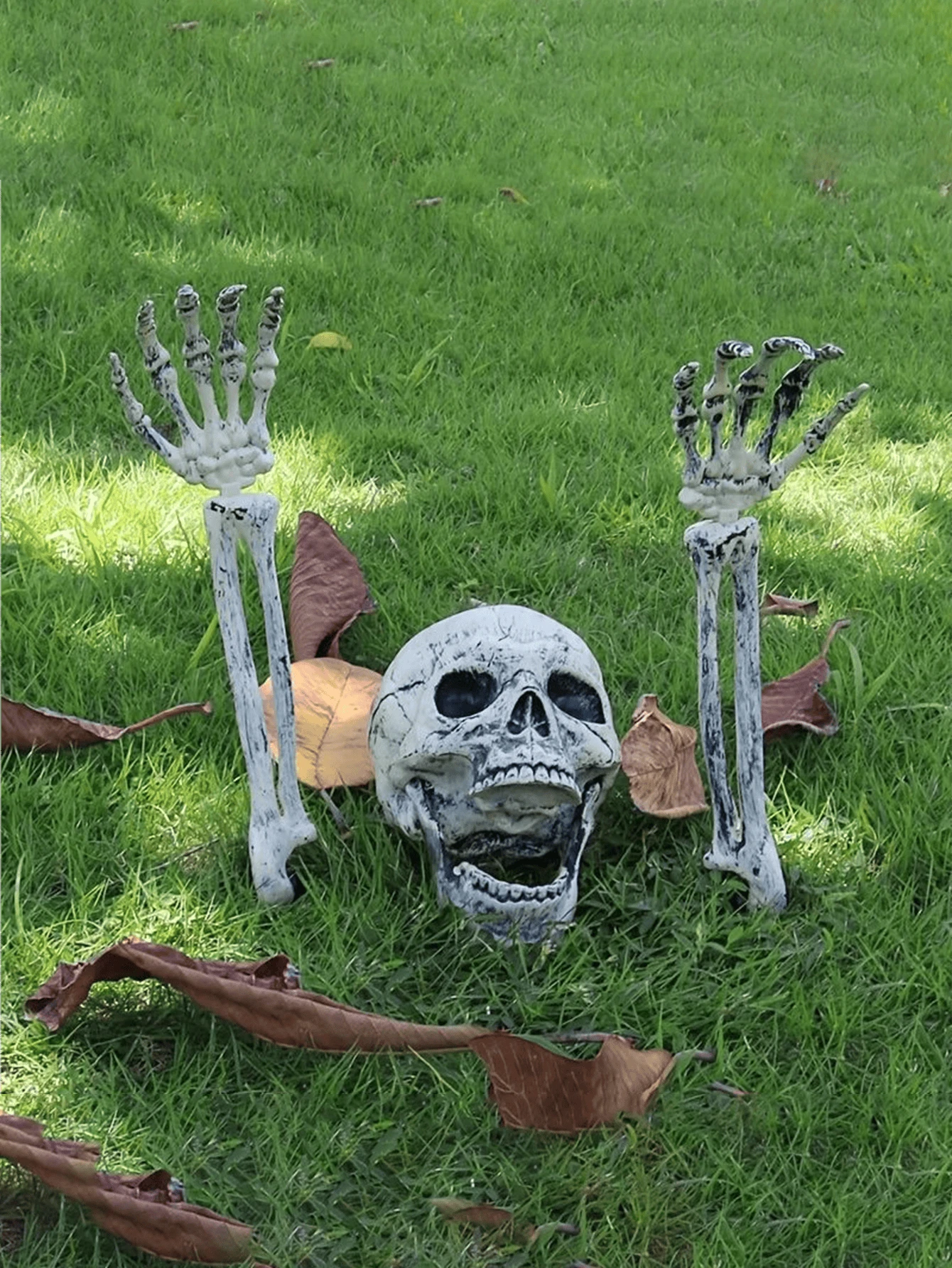 Realistic Skeleton Stake Halloween Lawn Decoration Garden Halloween Skeleton Decor