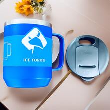 Termo para Café de Doble de Acero Inoxidable 400ml, Termo Taza Térmica para Café con Tapa Hermética y Pajita Telescópica, Taza Termica Frio y Caliente Portátil Vaso Viaje para Café, Té y Agua(Azul) - Azul - Ver 9