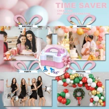 AOYI 1 bơm bóng bay điện cầm tay - Bơm hai vòi, dễ sử dụng, bơm nhanh, thích hợp cho sinh nhật, đám cưới, bóng thể thao, Halloween, Giáng sinh, trang trí tiệc năm mới. - Xem 5