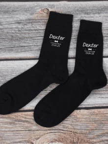 1 Pc Wedding Party Socks,Groomsmen Gifts,Custom Groomsmen Socks,Personalized Men Socks,Best Man Socks For Him,/Groom Socks - Multicolor - View 5