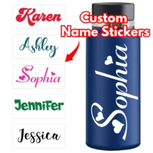 Nhãn dán tên tùy chỉnh, thích hợp cho cốc thủy tinh, hộp quà hoặc sử dụng khác | Nhãn vinyl cá nhân hóa, thích hợp cho thiệp mời phù dâu, quà tặng văn phòng và Ngày Valentine, quà tặng Ngày của Cha, nhãn dán tường. - Nhiều màu - Xem 2