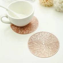 8pcs PVC Cup Coasters, For Kitchen Tables, Indoor/Outdoor, Washable, Heat Resistant, Wipe Clean, Suitable For Camping, Holiday, Wedding, Party