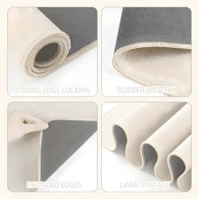 1pc Halloween Skull Pattern Printed Non-Slip Linen Kitchen Rug, Bathroom Mat, Doormat, Home Decor, Halloween Decoration, Halloween Gift, 3D Printed Rectangular, Suitable For Living Room, Bedroom, Hallway, Bathroom, Laundry Room - Polyester Carpet, Indoor & Outdoor Use