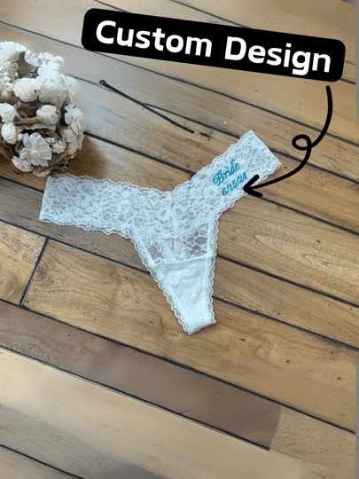 1 Pc Custom Bridal Lace Thong.Personalized Underwear With New Last Name & Wedding Date, Something Blue Bride Gift, Durable, Colorful, Cute, Adorable, Funny, Kawaii, Y2K, Stylish, Unisex, Casual, Custom, Personalized, Unique, Customized, Ideal Gifts For Her, Her, Boyfriend, Girlfriend, Family, Friends, Durable, Colorful, Cute, Adorable, Funny, Kawaii, Y2K, Stylish, Unisex, Casual, Custom, Personalized, Unique, Customized, Ideal Gifts For Her, Her, Boyfriend, Girlfriend, Family, Friends, Delicate Romance