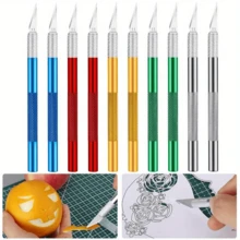 1-Piece Precision Knife Set With 5 Blades, Aluminum Carving Knife Set, Pumpkin Cutting Art Tool Kit