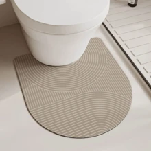 1/3pcs Set Vintage Bathroom Rug Set, Line Art Pattern, Absorbent Non-Slip Bath Mat, Bathroom U-Shaped Toilet/Pedestal Mat, 2.5mm Thickness Back To School Entryway Decor Bathroom Kitchen Decor - Line Art - View 3