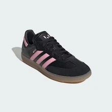 Adidas Originals Adidas Samba MESSI OG Premium Sneakers, Timeless Retro Trainers In Fall Tones, Leather & Suede Construction, Low-Top Casual Sneaker For Outdoor, Sports, Sambas For School And Work, Daily Shoes For Skate Outfit - 核心黑色/金屬金色/膠色 - 查看 8