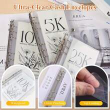 10K/5K/2.5K Savings Passbook/Vertical Savings Notebook, 6-Ring Iron Clip Storage Book, 12-Month Savings Plan, Achieve 2.5K, 5K, 10K Savings Goals, Durable PVC Material, Money-Saving Challenge Refill Notebook, Portable Design With Floral Pattern, Savings Goal Manager, Suitable For Cash-Filling Financial Planning, Family Savings, Travel Fund, Dream Fund, Money Management, Savings And Budgeting Education, Christmas Gift, Birthday Gift, Etc.