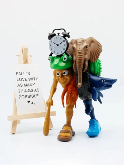 Figurine de monstre mythique de style IA - Jouet de bureau à design d'homme en bâton étrange, cadeau insolite amusant pour les adolescents et les adultes | Personnage unique d'Américain Shanhaijing pour le bureau, la fête, les voyages et les collections