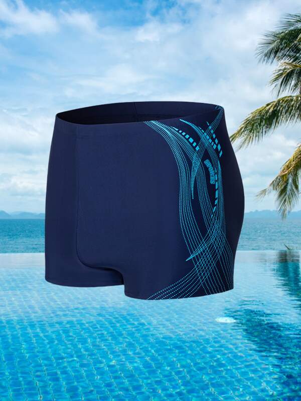 Short de natation pour hommes à haute élasticité et séchage rapide, maillots de bain de compression durables et doux, avec cordon de serrage à la taille, convient pour l'entraînement, la gym, la fitness
