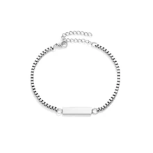 1 Piece Personalized Stainless Steel Bracelet That Can Be Customized With Text Names, Dates, And More. It Is A Fashionable And Versatile Accessory, Suitable For Birthday Gifts To Good Friends, Boyfriends And Girlfriends, Anniversaries, Graduation Gifts, Daily Dates, Wedding Events, And Families