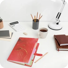 Stylish Funky File Organizer With 5 Pockets And 16 Labels, Natural Marble Expanding File Folder, Make Your Study, Life And Work Be Different - 8 Patterns Optional Back To School,Back To School,School Supplies