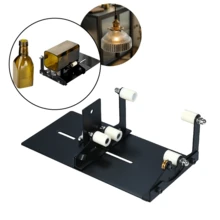 玻璃瓶切割机、切割工具、圆形、方形瓶子和瓶颈，适用于葡萄酒、啤酒、威士忌、香槟、水和苏打水（黑色） - 彩色 - 查看 3