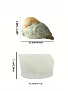 1 Stück 3D-Vogel geformte Kerzen-Silikonform, Tier-Thema Vogel-Design wiederverwendbare, dauerhafte Silikonform, geeignet für Kerzenmachen, Gipsarbeiten, besondere Geschenke, Mehrzweck-Silikonform