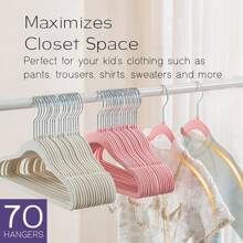 20/10 pezzi Grucce in velluto per vestiti di bambini, rastrelliera per asciugatura resistente e antiscivolo, grucce adatte per neonati, bambini piccoli e vestiti di bambini, grucce per armadi dal design sottile, adatte per la conservazione domestica