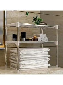 Microwave Shelf Microwave Oven Shelf With Fixing Kit Modern Kitchen Decor Kitchen Storage Rack - Black - View 4