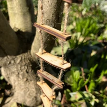 1 Set Feenbrücke, kreative Feenbrücken Miniaturgarten Deko, hölzernes Kunsthandwerk Heim- und Gartendekoration