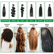 GOIPLE 假发滋养喷雾，假发护理液，适用于合成假发，保湿柔顺，补充水分，滋养秀发，抚平毛躁，同时具有热保护功能，免洗护发素，易于梳理，令假发焕发活力，延长使用寿命，提升光泽。（3.4 液盎司/100毫升）