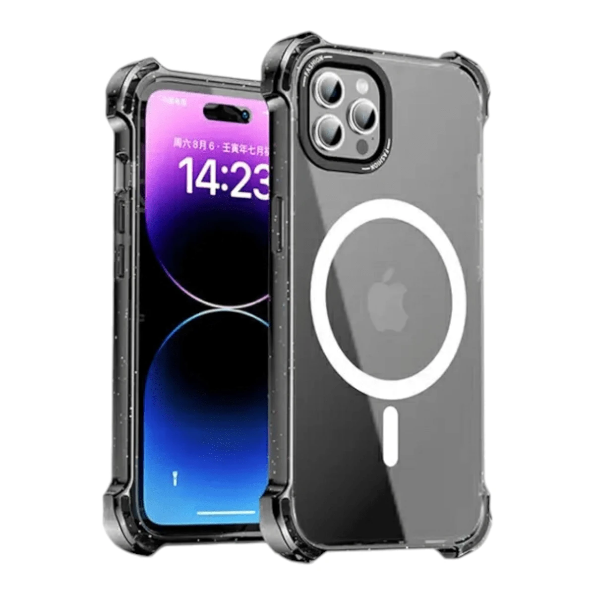 Mida Style Funda compatible con iPhone transparente tecnología magnética uso rudo brillos, carcasa premium Apple, protección avanzada y diseño moderno magnético